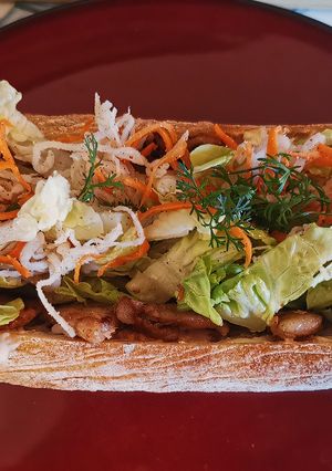 A picture of Filet Mignon & Cilantro Banh Mi Sandwich.