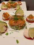 Ceviche pétoncles et crevettes