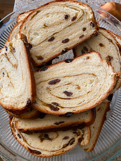 A picture of Homemade Cinnamon Raisin Bread.