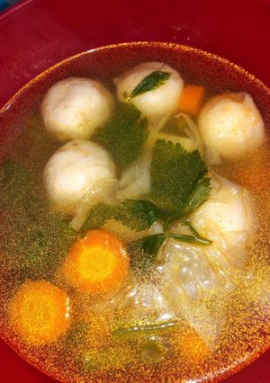 Foto resep Sayur Soup Bakso Ikan Rumahan