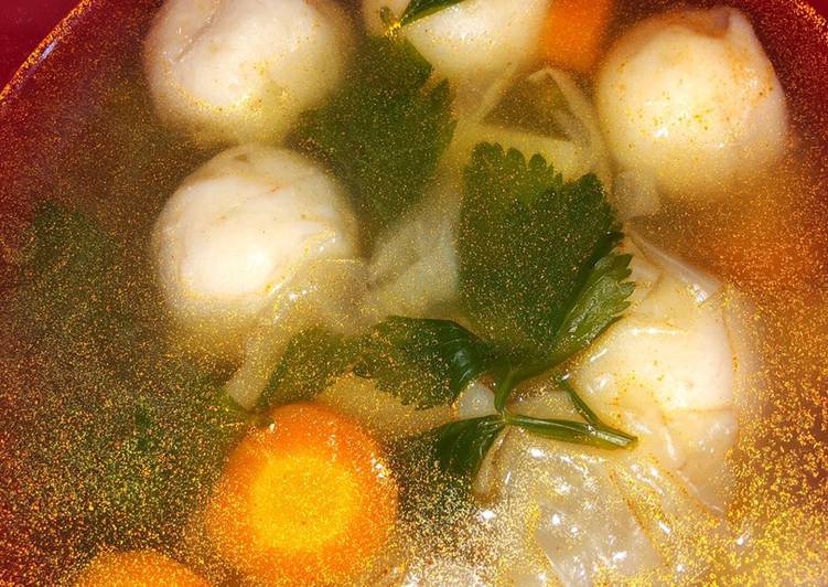 Sayur Soup Bakso Ikan Rumahan