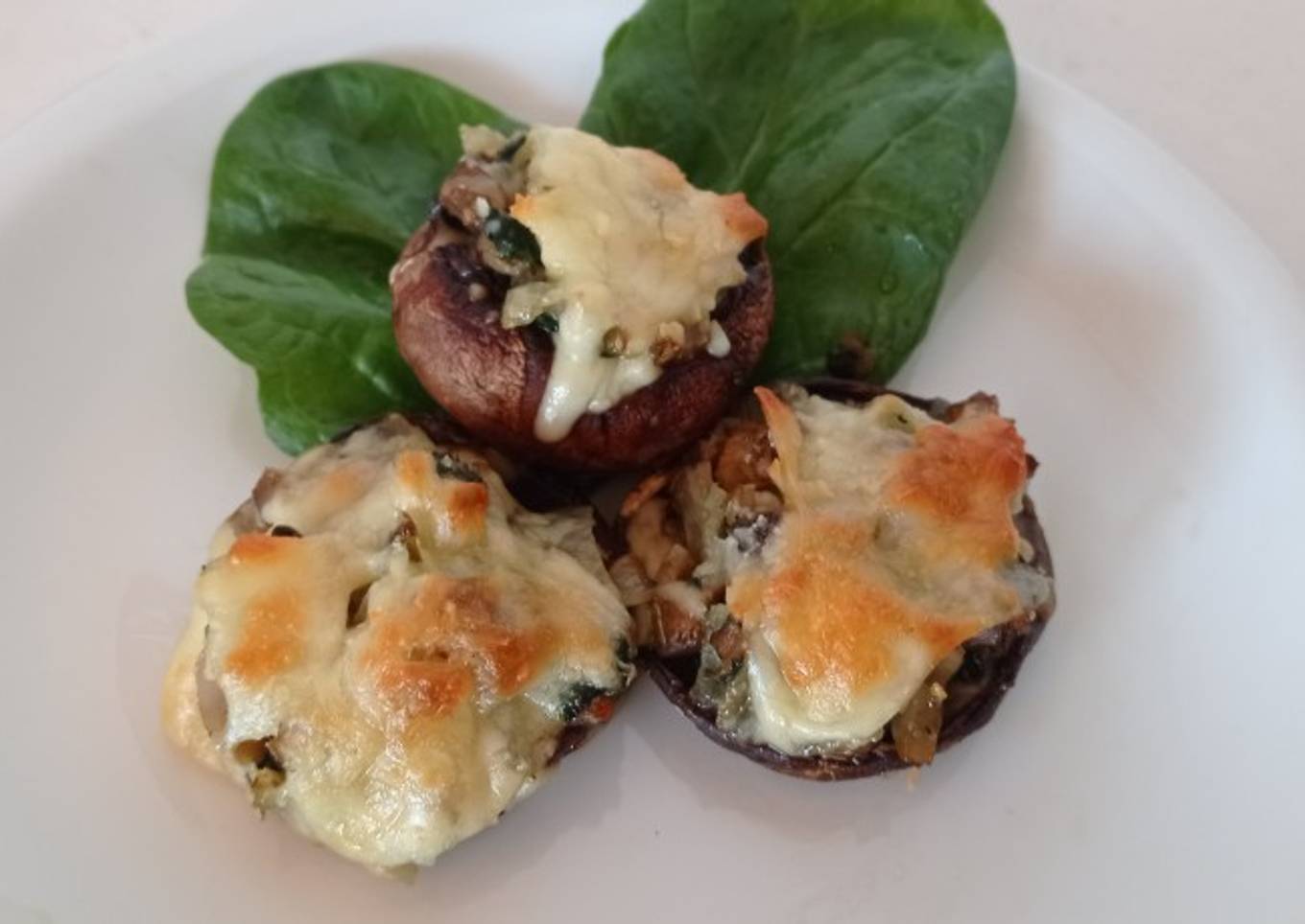 Champiñones Portobello rellenos