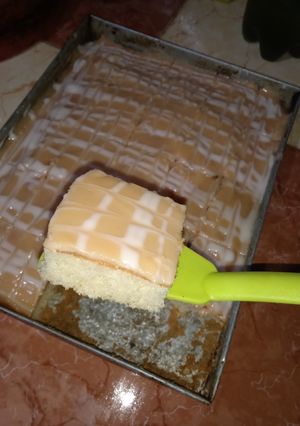 صورة لوصفة كيك بصوص الكراميل