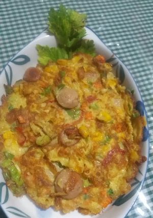 Foto resep Omlet sosis sayur