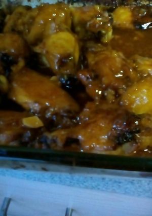 Una foto de Alitas al horno con una salsita sweet and sour
