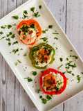 Three Coloured Bell Pepper Fried Eggs