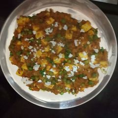 A picture of Matar paneer dry.