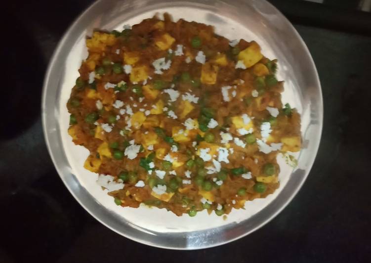 Matar paneer dry