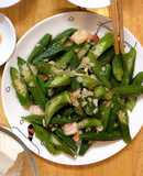 Đậu bắp xào tôm