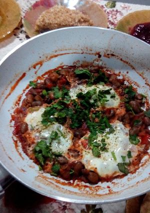 صورة لوصفة طريقة عمل شكشوكه الفول والبيض تحفه 😋