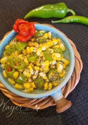 عکسی از دستور ترشی ذرت و فلفل