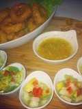 Ceviche de calamar con salsa de limón y ajo