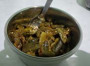 A picture of fried bhindi (okra