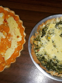 Una foto de Tarta de calabaza y pollo/ acelga y pollo