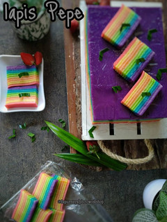 Foto resep Lapis Pepe/kue Pepe rainbow