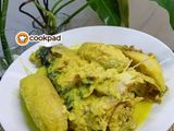 Masak Lemak Cili Padi Ikan Kaci dengan Pisang Muda