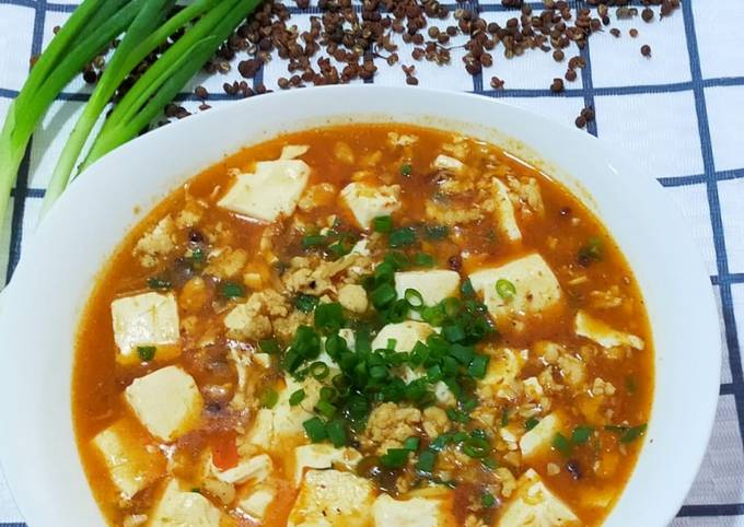 Cara membuat Mapo tofu with Sichuan pepper