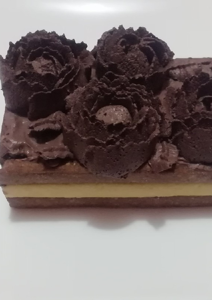 Una foto de Cake de crema pastelera