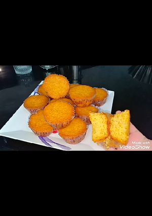 صورة لوصفة كب كيك البرتقال من غير برتقال