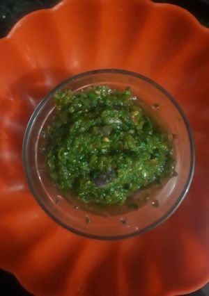 A picture of Coriander chutney.