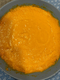 Una foto de Crema de calabaza y leche de coco