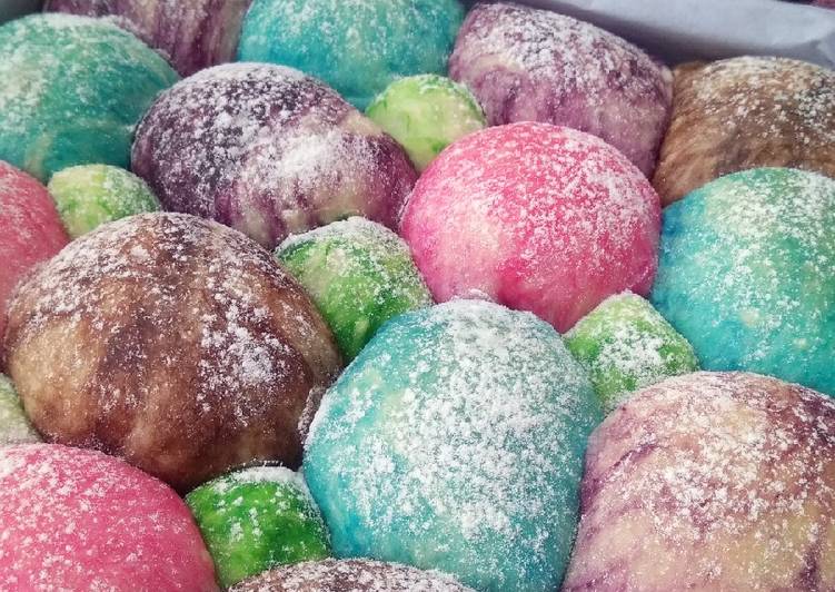 Resep Japanese Milk Bread Warna Warni Sembur Eggless yang Enak Banget