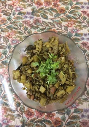 A picture of Mixed veggies with fenugreek leaves.