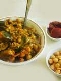 Kabuli Chana Eggplant Masala Curry