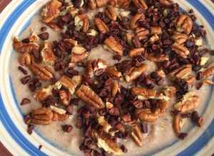 Una foto de Avena con nuez y cacao