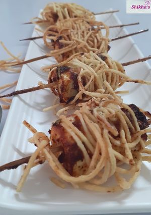 A picture of Paneer spindles.