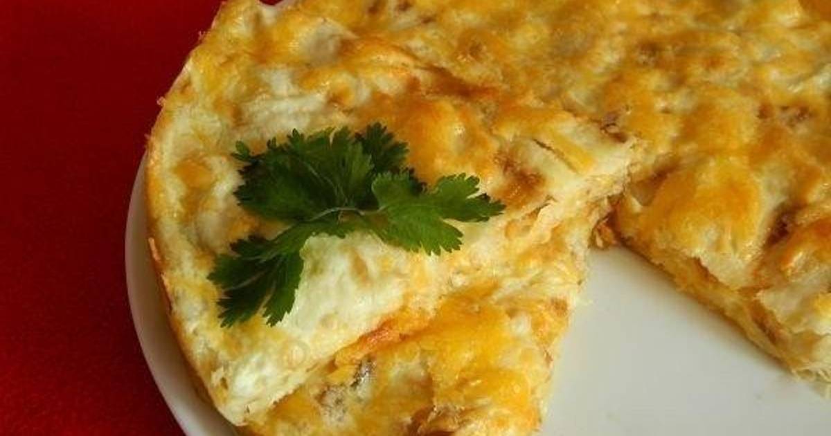 Рецепт пирога из лаваша с сыром и грибами