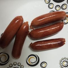 A picture of Smokies for breakfast.