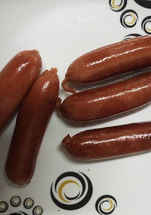 A picture of Smokies for breakfast.