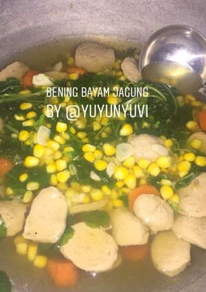 Foto resep Bening bayam jagung