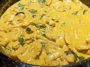 A picture of chicken with thai basil