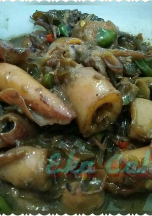 Foto resep Tumis Cumi Asin Pedas Saus Tiram