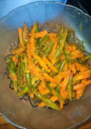 Foto resep Bumbu kuning buncis wortel pedas