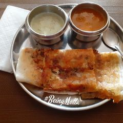 A picture of Cheese Onion Dosa- Street Style.