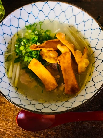 Easy Way Make Rice Chicken Soup with Yui’s Egg Noodle Chips the Delicious Really delicious
