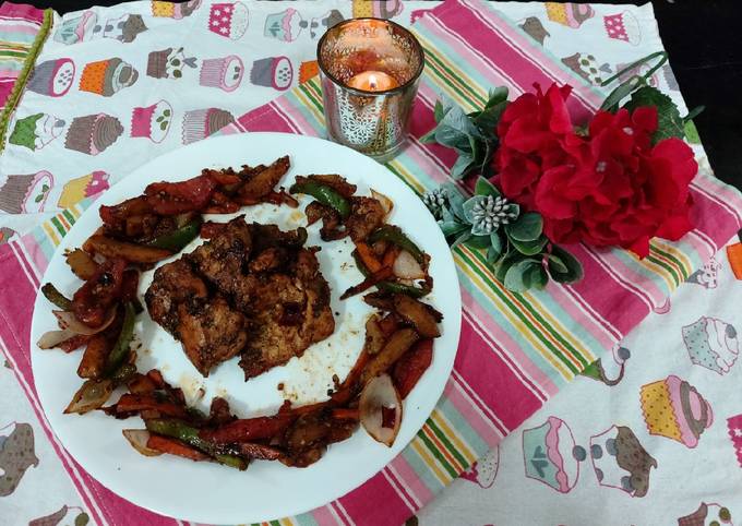 Recipe of Speedy Grilled chicken with veg