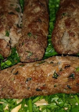 A picture of Grilled Kofta with Bulgur.