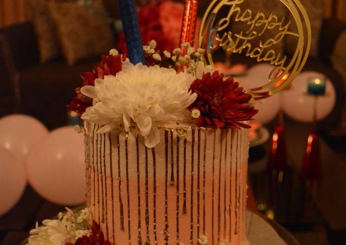 Chocolate Cake with Fresh Flowers!🍫🎂💐