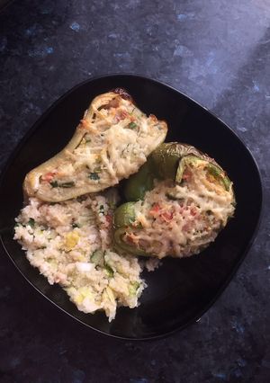 Töltött paprika zöldséges kuszkusszal recept fotója