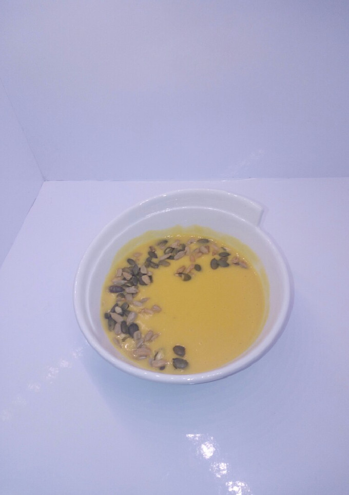 Una foto de Crema de lentejas (coral) con leche coco y manzana