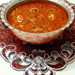 عدسی با گوست چرخکرده و قارچ-レシピのメイン写真