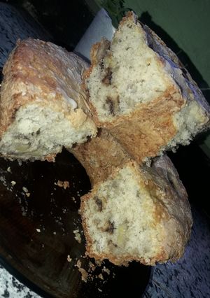 Una foto de Torta de banana y chocolate🍌🍫*
