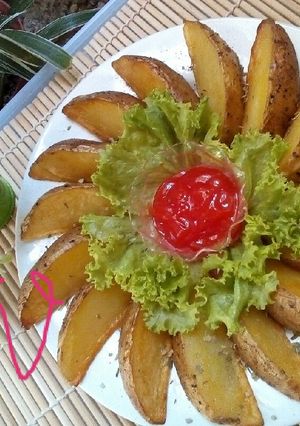 Foto resep Potato Wedges Panggang Teflon