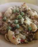 Coditos con carne picada