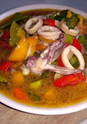 Foto resep Tumis cumi pelangi