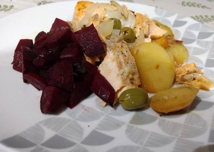 Salmon with Roasted Beetroot